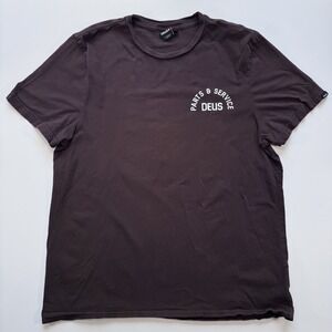 DEUS EX MACHINA Short Sleeve T-Shirt Tee Mens XLarge Brown Troop Tee